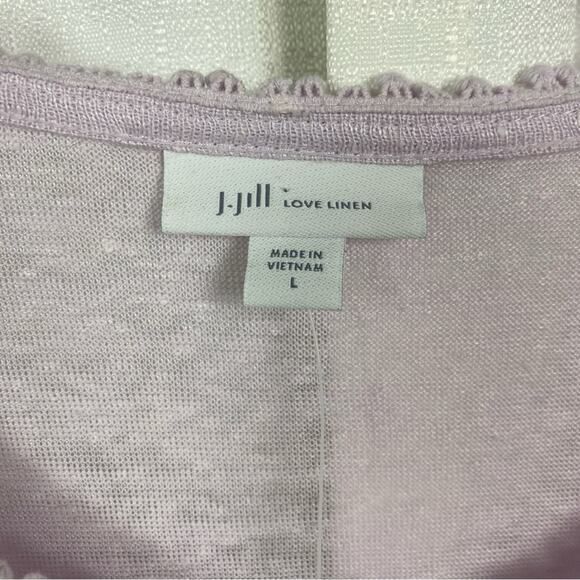 J.Jill Love Linen Pale Orchid Linen Sweater Sz.L NWT - Picture 4 of 11